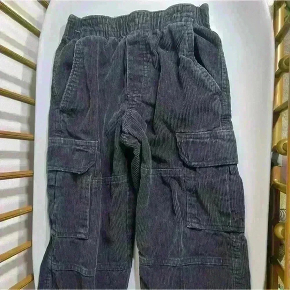Vintage 100% cotton wide leg boy black corduroy pocket pants no glass size 4 - Picture 2 of 4